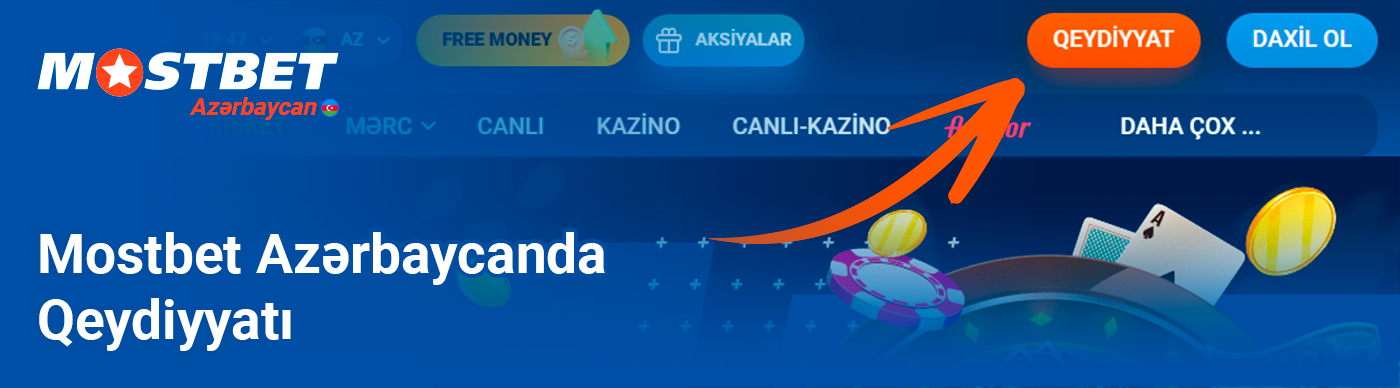 Mostbet Azərbaycanda necə qeydiyyatdan keçmək və daxil olmaq olar