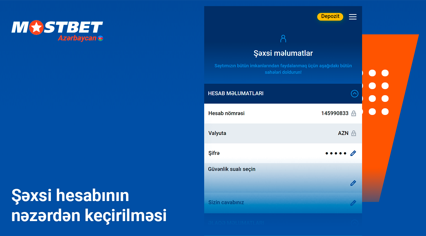 Mostbet Şəxsi Hesabına Baxış
