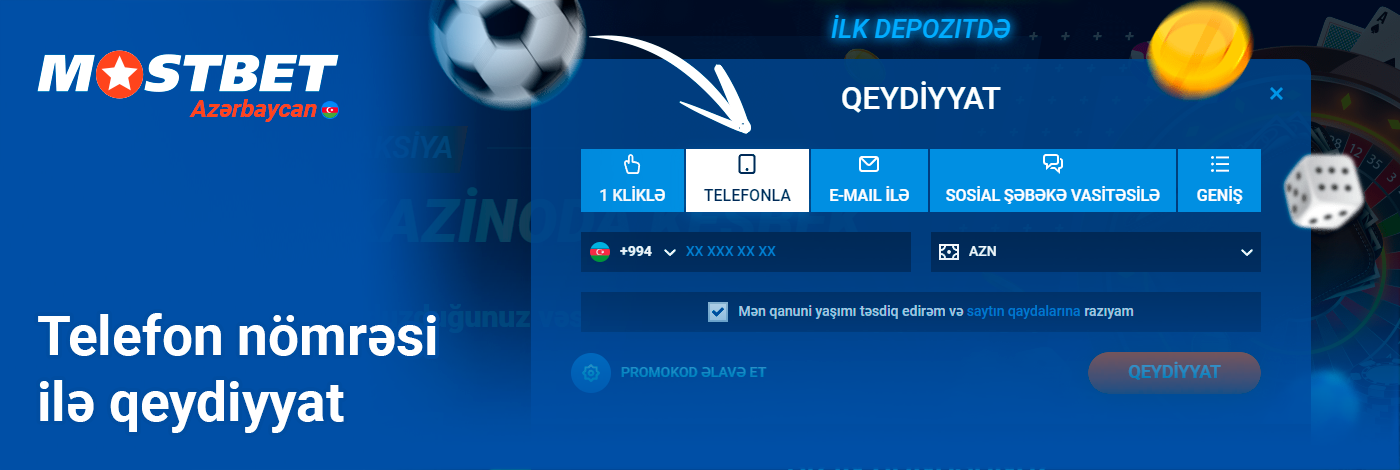 Mostbet-də Mobil Telefon Qeydiyyatı